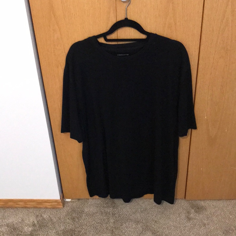 Mens plus size black Claiborne tee